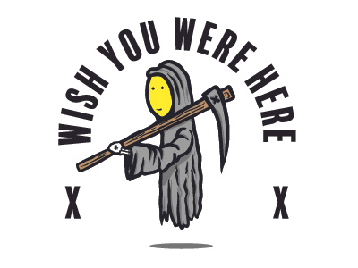 Wish You Were Here emoji happy illustration illustrator reaper skull