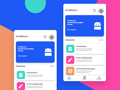 Online Course Education App UI Design