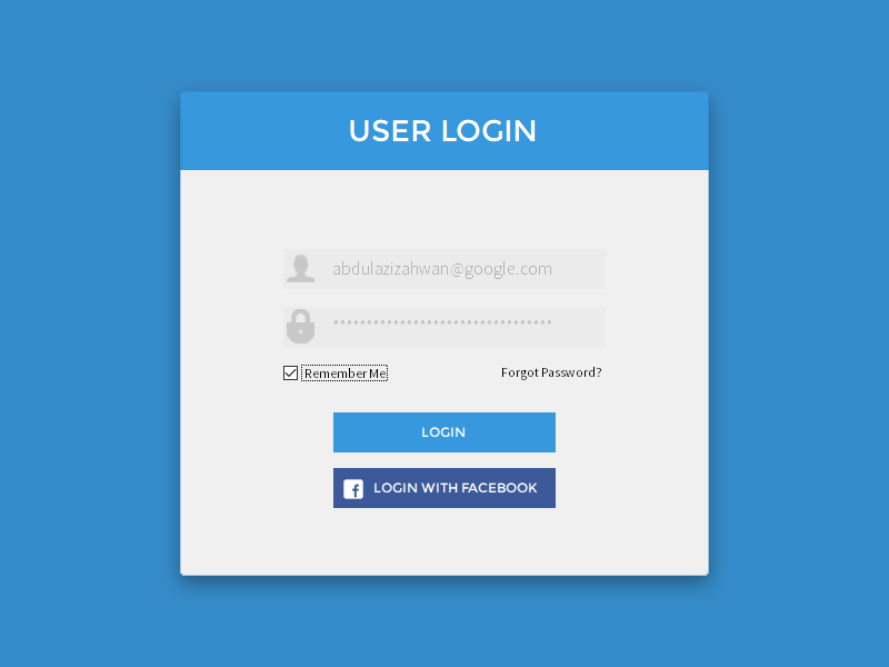 Login Form UI Flat Design by Abdul Aziz Ahwan on Dribbble