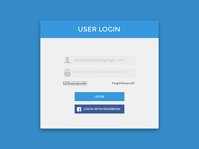 Login Form UI Flat Design