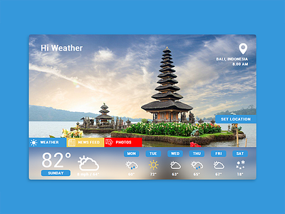 Weather App C# VB NET app basic blue design desktop forecast ui visual weather