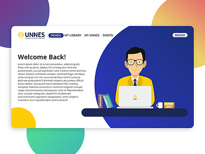 Student Landing Page blue css ellipse gradient html landing logo page purple student vector yellow