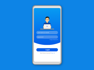 Blue Gradient Login Form