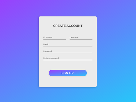 Sign Up Form UI Design by Abdul Aziz Ahwan on Dribbble