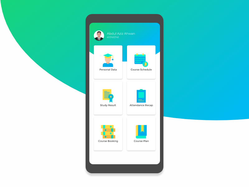 Modern College Dashboard UI Design Android by Abdul Aziz Ahwan on Dribbble