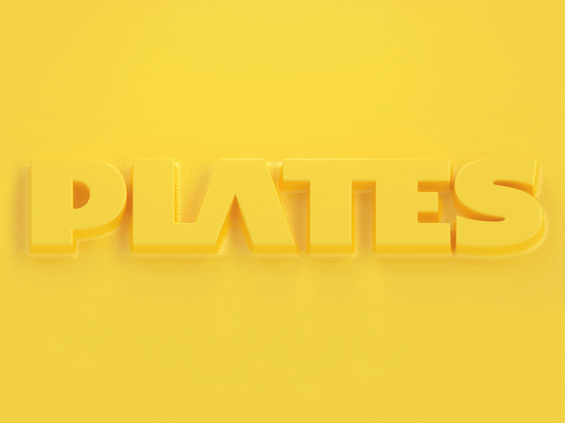 PLΛTES Liquid Logo 3d 3d animation animation c4d clean coronarender font logo render typography