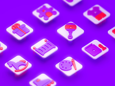 👶🏻 Baby Icons art c4d c4dart cinema cinema 4d clean design graphic icon design icons icons pack icons set plates render vector