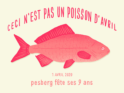 Ceci n est pas un poisson d'avril birthday digital illustration digital painting fish illustration procreate