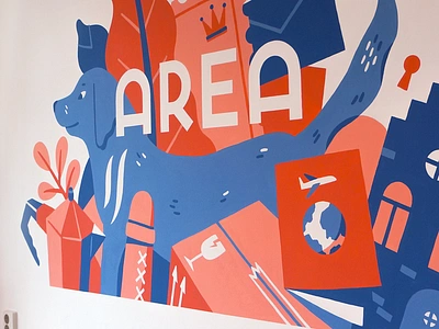 Area Mural in Amsterdam amsterdam drawing lettering logo mural muurschildering painting typography wallpainting