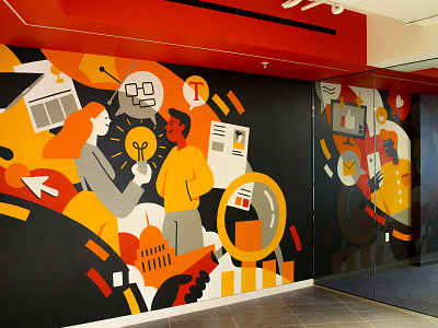 Mural at Interactive Strategies Washington DC