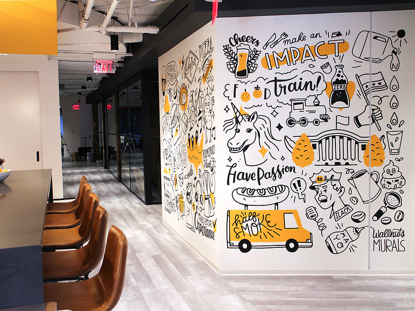 Mural at Interactive Strategies Washington DC by Wallnuts Murals on Dribbble