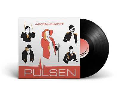 Jamsällskapet - Pulsen album art cover illustration vector