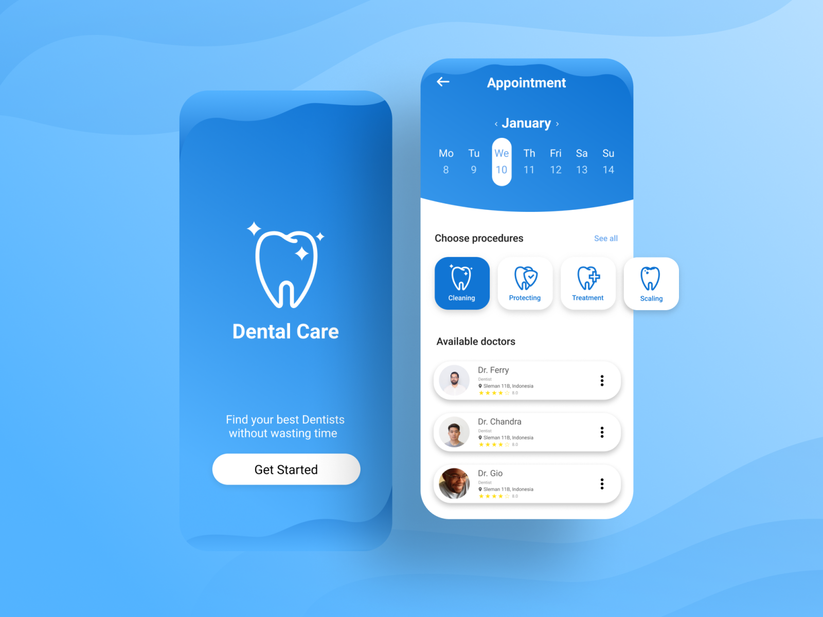 Mobile App Design for Dental Care by Ilyas Ferry on Dribbble
