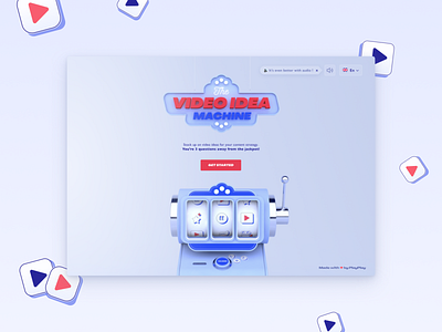 The video idea machine 3d animation casino forms identity interface machine network pelostudio playful playplay popular promotional social network ui uidesign video video idea