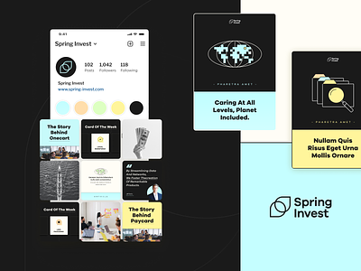 Spring Invest - Branding animation branding design identity illustration instgram interface logo pelostudio posts social media ui uidesign website