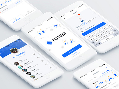 Totem app app application branding design experience identity illustration product prototype ui user ux