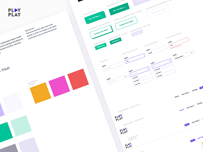PlayPlay branding button colors design design system direction artistique idenity input input field interface pelostudio product typography ui uidesign uikit user interface