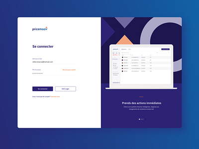 Pricemoov's Login page chart design desktop dribbble identity interface login loginpage pelostudio price pricemoov product sketch strategy ui uidesign