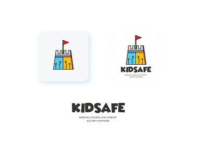 Kidsafe logo branding design graphic icon illustration kids kids app logo typography ui vector