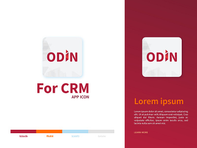 ODIN CRM Logo Design app design graphic icon illustration logo realistic typography ui ux vector web