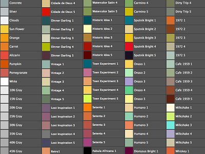 Photoshop Swatches Library for Flat UI Design by kolpikov on Dribbble