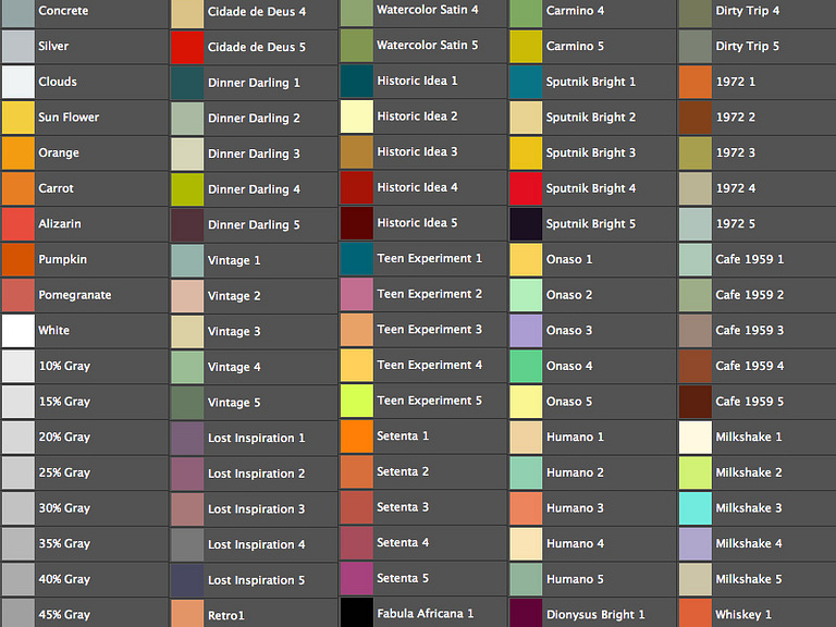 Photoshop Swatches Library for Flat UI Design by kolpikov on Dribbble