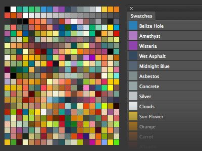Photoshop Swatches Library for Flat UI Design by Alexey Kolpikov ︎ on ...