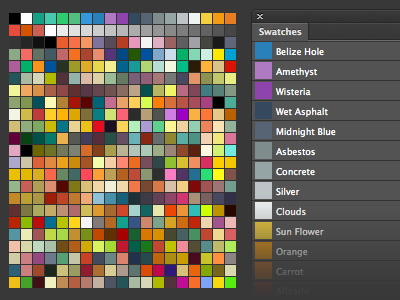 Photoshop Swatches Library for Flat UI Design aco color colors design flat gui interface library photoshop scheme set swatch swatches ui