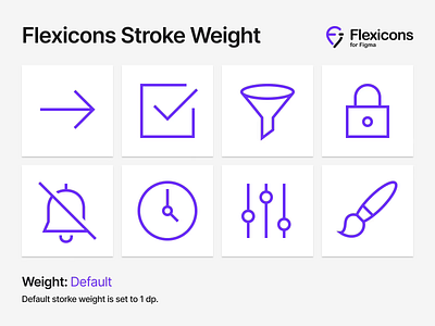 Flexicons Stroke Weight android design figma fill graphic icon icons interface ios kit mobile outline set stroke ui ux vector