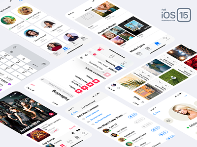 Full iOS 15 Design System for Figma android button control dark deisgn figma interface ios ios15 iphone kit light mobile phone screen system ui ux