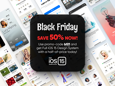 Full iOS 15 Design System & UI Kit — Black Friday discount