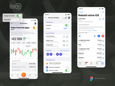 Full iOS 15 UI Kit — Save time to design cool iOS apps