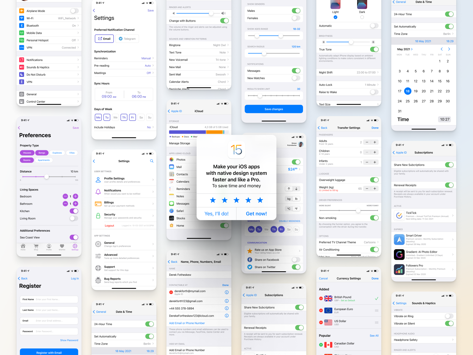 Full iOS 15 Design Systems — Start design like a Pro! by kolpikov for ...