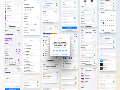 Full iOS 15 Design Systems — Start design like a Pro! android bar button dark design figma icon ios ios15 iphone iphone13 kit light mobile native screen system ui ux