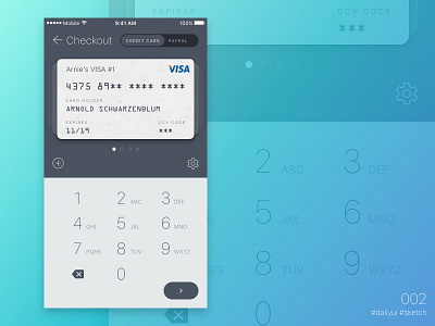 Daily UI: #002 Checkout 002 challenge checkout credit dailyui ios iphone mobile sketch sketchapp ui ux