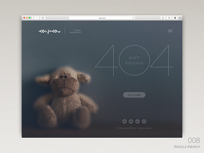 Daily UI: #008 Page 404 008 404 challenge dailyui landing sketch sketchapp ui user ux web