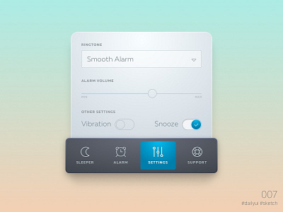 Daily UI: #007 Settings 008 challenge dailyui options settings sketch sketchapp ui user ux web