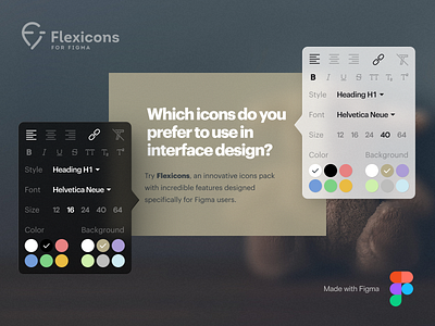 Translucent popups with Flexicons for Figma