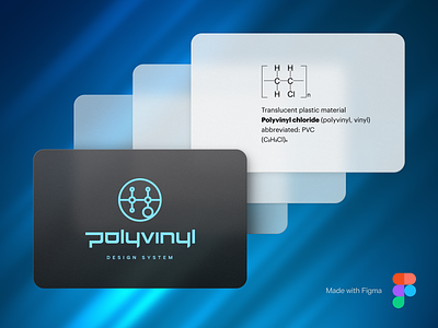 Polyvinyl Design System Translucent Surfaces Sample blue dark design system figma flat glass interface light mate material plastic polyvinyl popup realistic shadow translucent transparency ui ux window