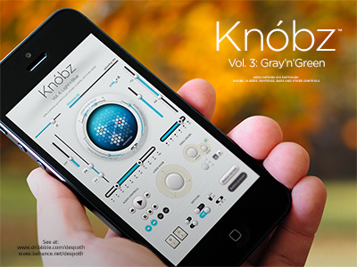 Knóbz GUI Sample design gui interface ios iphone knob knobz psd retina ui ui kit