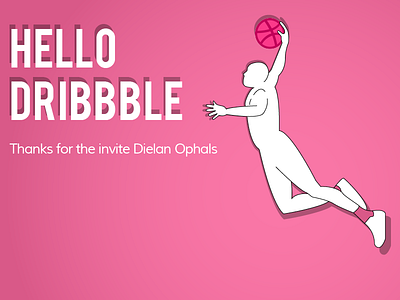 Hello Dribbble debut dribbble dunk first shot invite welcome