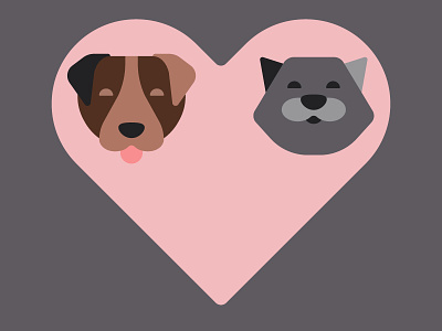 Doggo 🖤 Kitten 269 care cat clinic dog doggo heart kitten logo pet vegan walker