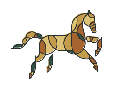 Iconotype, work in progress. circle common equestrian horse iconotype logo point