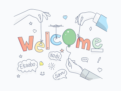 UI Illustration - Welcome! illustration salesclerk simple ui welcome