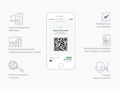 UI Illustration - Mobile App features app features illustration mobile salesclerk simple ui