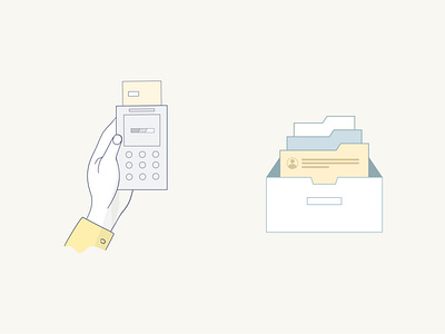 UI Illustrations/Icons - Salesclerk files folder progress ux