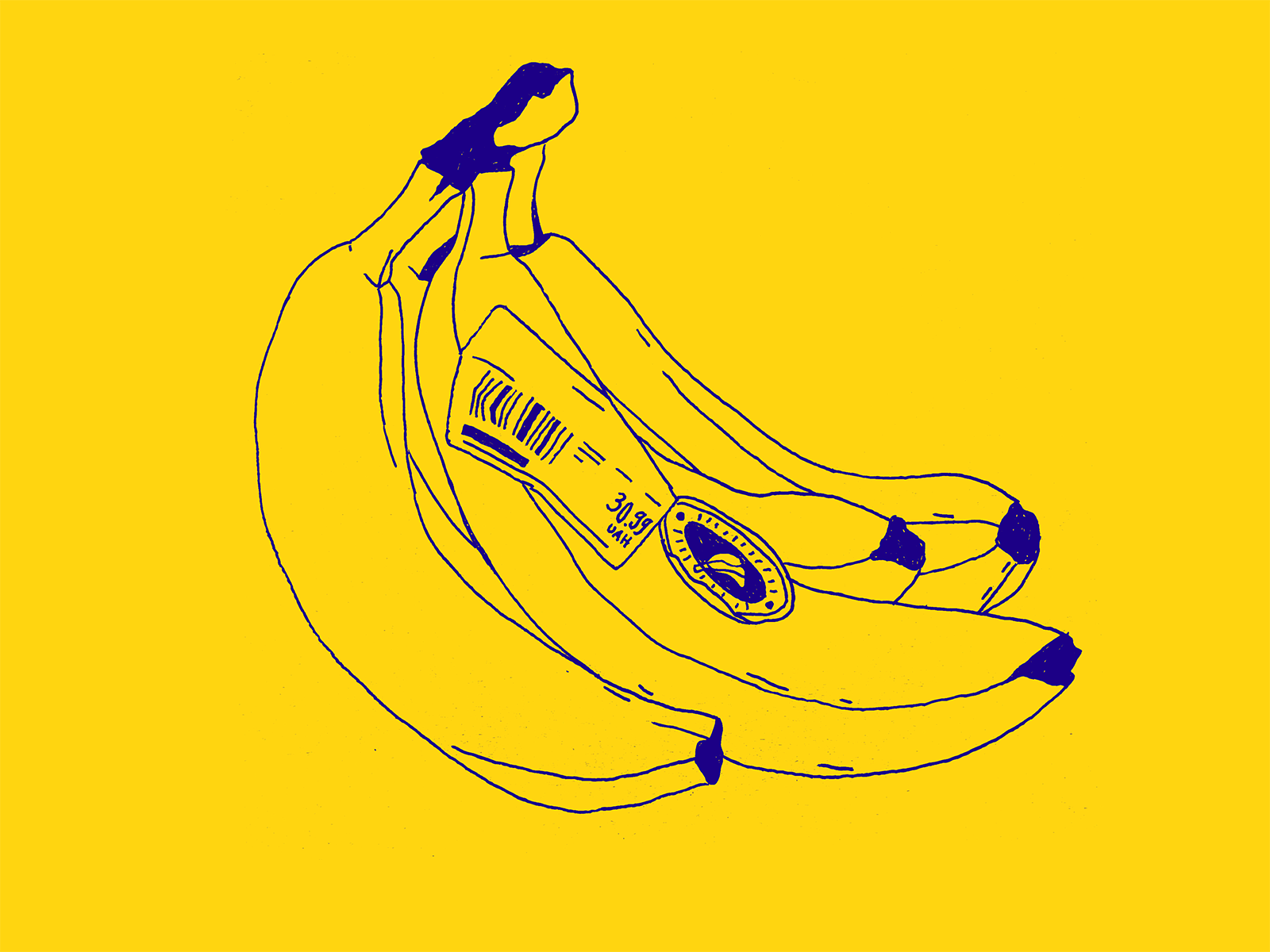 Rotating bananas animation banana gif illustration sketch