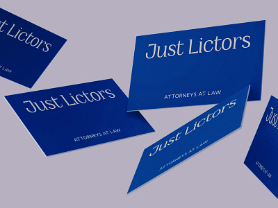Just Lictors business cards attorney brand branding business card design identity law logo logotype mockup print typography
