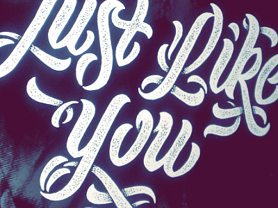 Just Like You - Detail black and white drawing hand drawn hand lettering handlettering illustration lettering stipple type typography