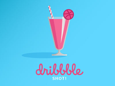 new Shot ;) art blue colorful dribbble drink glass hello dribble illistration illustrator juice letters pink recent shot sport volleyball